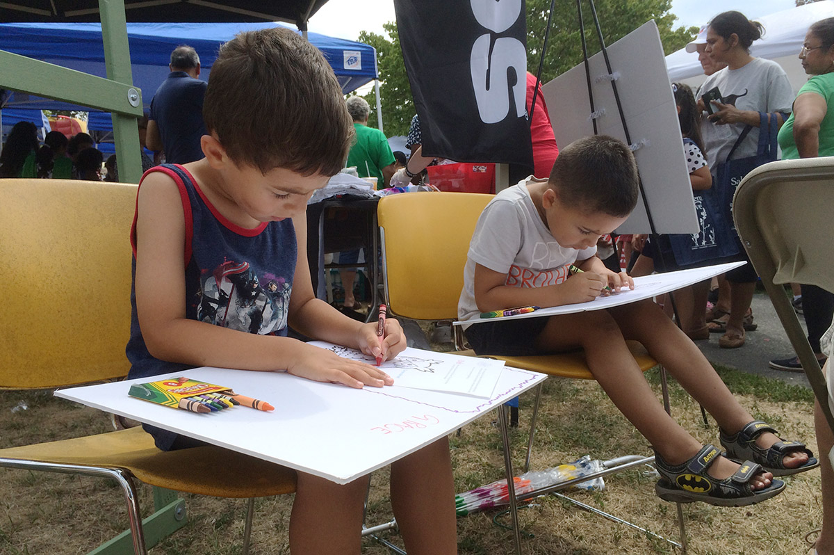 Coloring Corner for Mary Cummings Park at Burlington Town Day