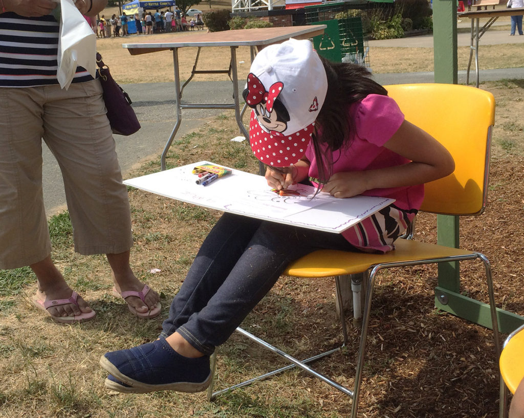 Coloring Corner for Mary Cummings Park at Burlington Town Day