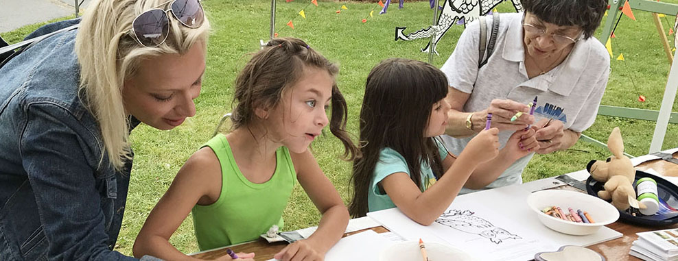 Coloring Booth at Celebrate Burlington Day, August 5th, 2017